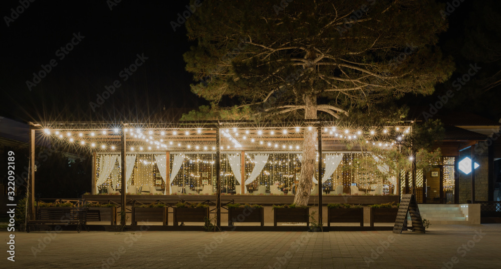 Night views of the city of Gelendzhik. Russia. - 01.2019