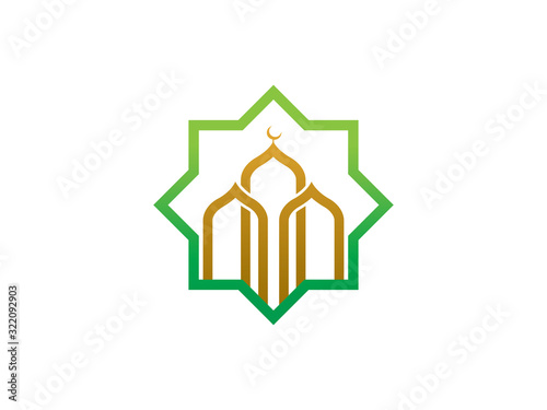 Mosque logo symbol or icon template
