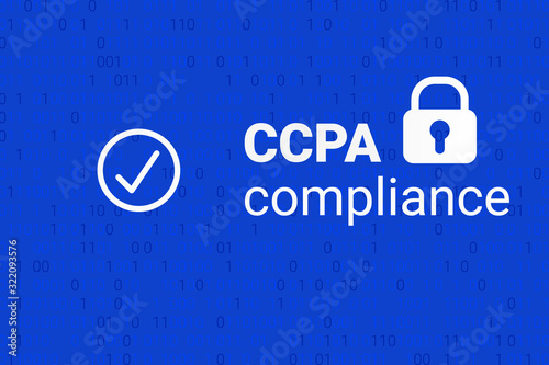 CCPA - California Consumer Privacy Act. vector logo. Consumer protection for residents of California, United States. USA data security compilance icon. photo