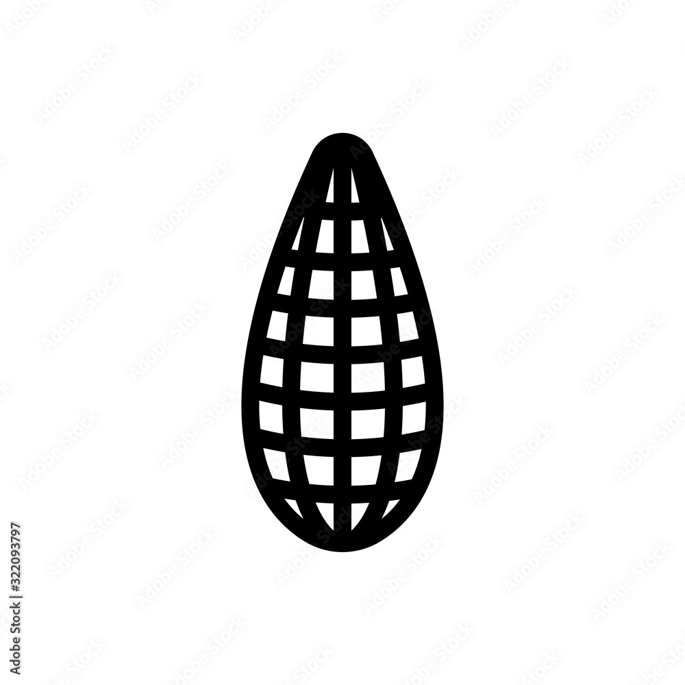 corn food icon vector. Thin line sign. Isolated contour symbol illustration corn food icon vector. Thin line sign. Isolated contour symbol illustration