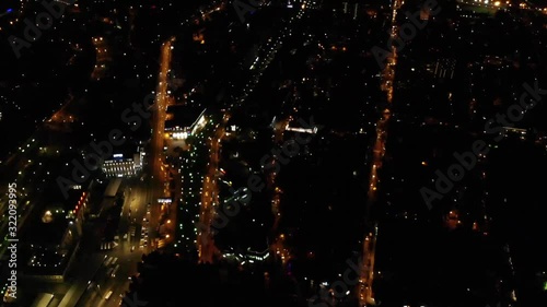 Aerial Footage Sochi Night Aerial view