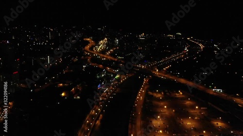 Aerial Footage Sochi Night Aerial view