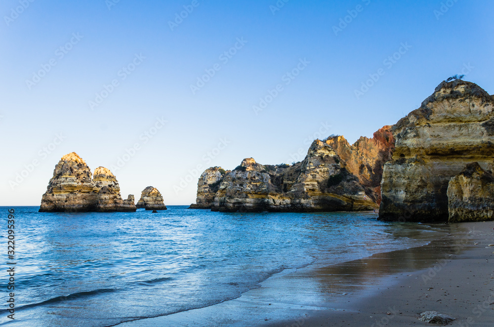 Don Camilo beach in Lagos, Algarve Region, Portugal Don Camilo beach in Lagos, Algarve Region, Portugal