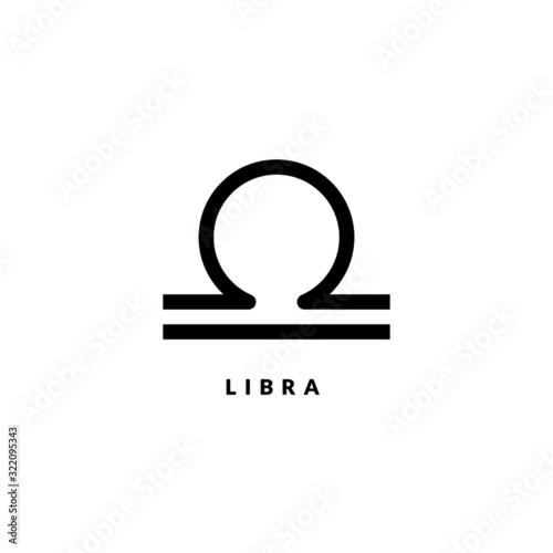 Tableau sur toile Zodiac libra line sign