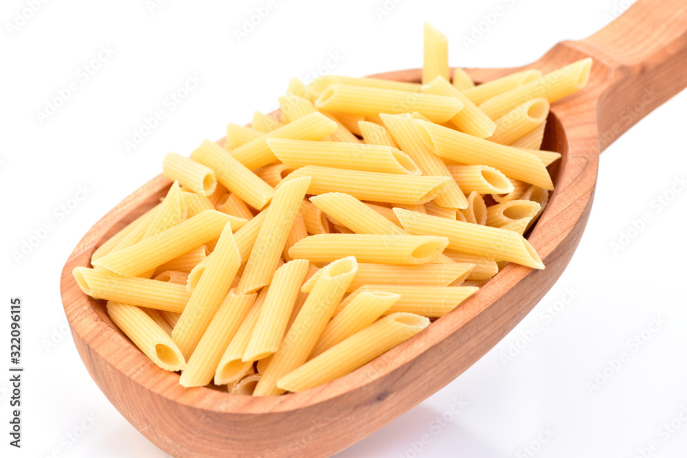 Pasta on a white background.Italian cuisine. Pasta on a white background.Italian cuisine.