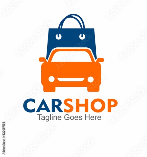 car shop logo design concept 