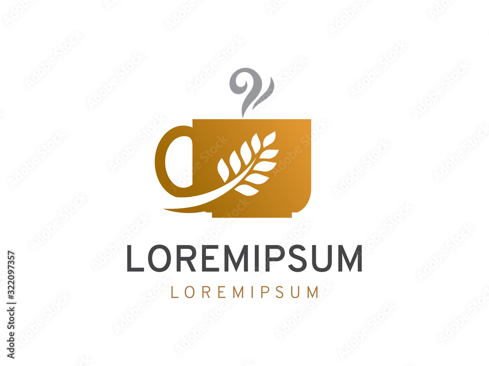 Wheat drink logo template design Wheat drink logo template design