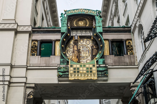 Ankeruhr clock on the square  Hoher Markt in Vienna. photo