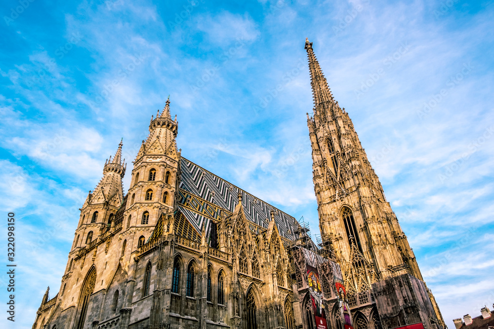 St. Stephen's Cathedral and the tourist center in Vienna.