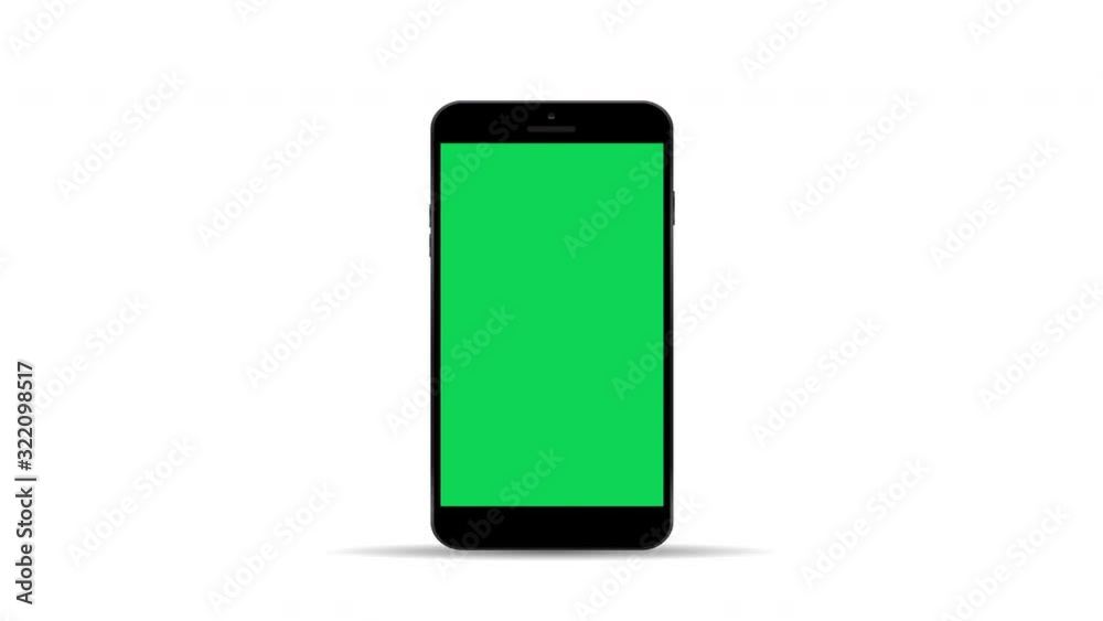 Smartphone with green screen on white background animation 4k video Smartphone with green screen on white background animation 4k video