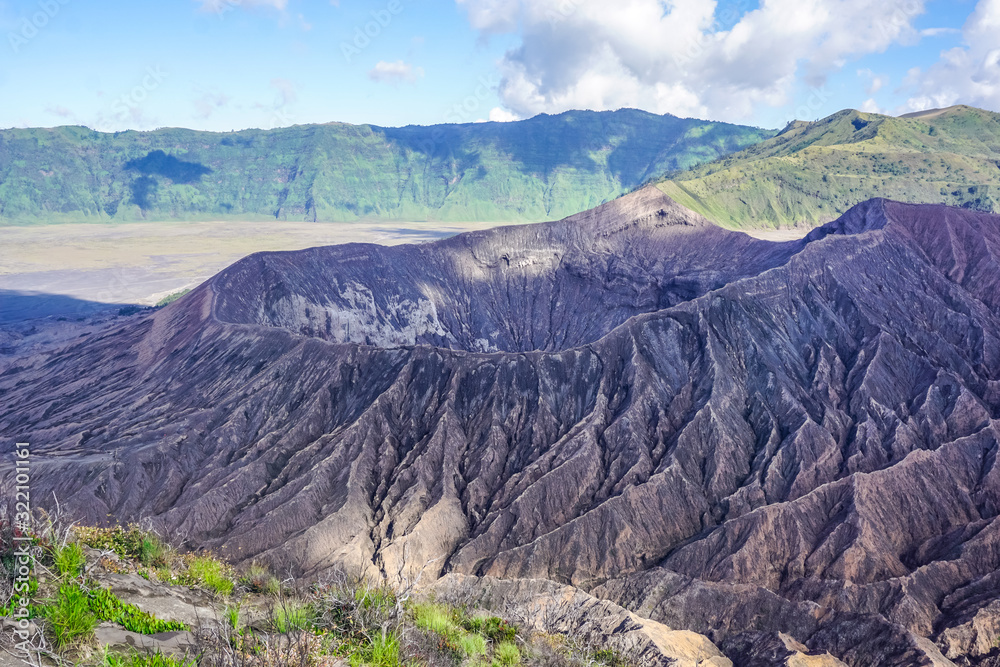 Crater of the active volcano Bromo