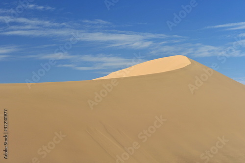 Sand dunes. Highlands of Peru.