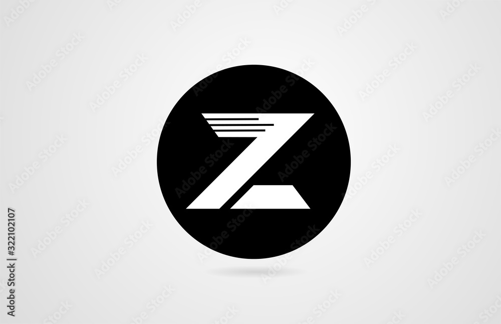 Z white alphabet letter black circle company business logo icon design corporate Z white alphabet letter black circle company business logo icon design corporate