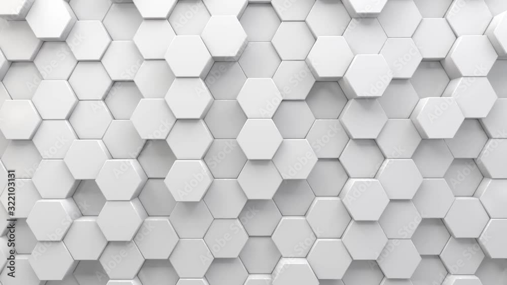 Geometric abstract hexagon seamless looping background