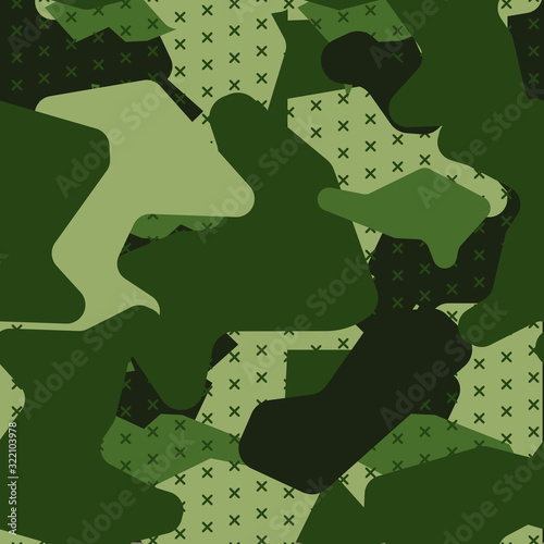 Military camouflage, seamless pattern. photo