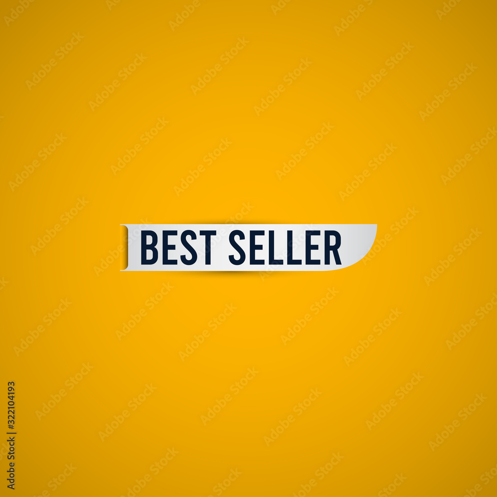 Best Seller Text Label Vector Template Design Illustration Best Seller Text Label Vector Template Design Illustration