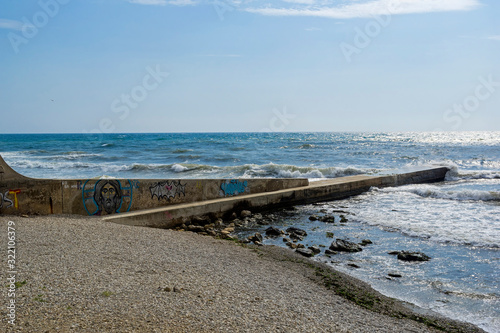 Empty beach.