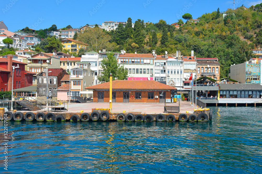 The Beykoz ferry station on the Bosphorus in Istanbul, Turkey
