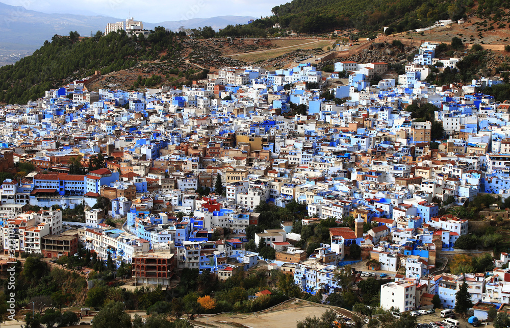Chefchaouen is a blue city in Morocco