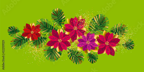 Colorful abstract xmas poin...