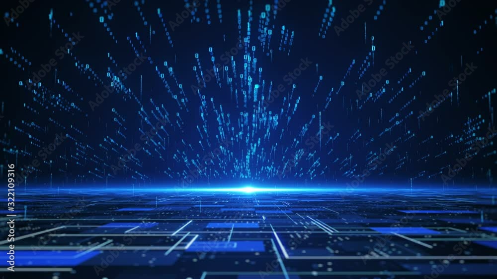 4k Technology background loop.Big data space technology background.science and technology