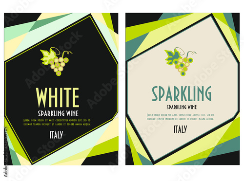 WINE LABEL ITALIAN FOOD AND DRINKS DECORATIVE STICKER FOR AMARONE, PROSECCO, CHIANTI, VALPOLICELLA,PRIMITIVE AND SPARKLING WINE