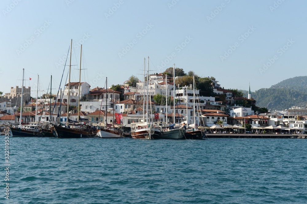 View of the city of Marmaris from the sea 