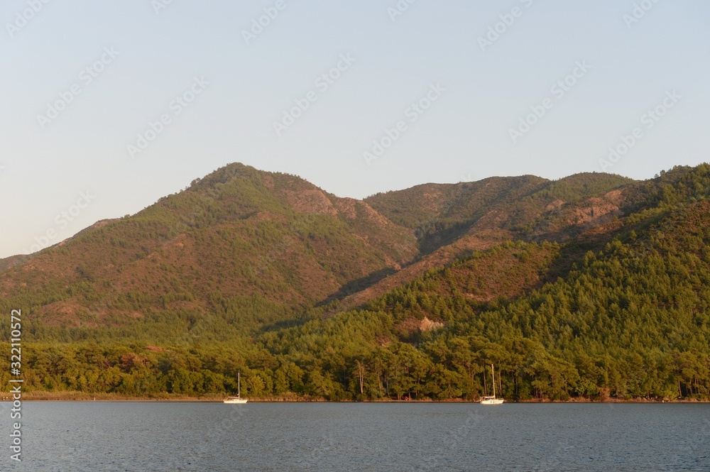 Yachts in the bay of Marmaris Aegean Sea Yachts in the bay of Marmaris Aegean Sea