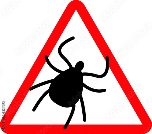 Tick icon insect icon, vector illustration