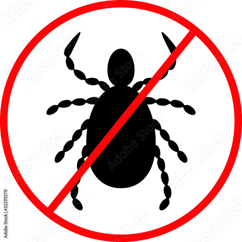Tick icon insect icon, vector illustration