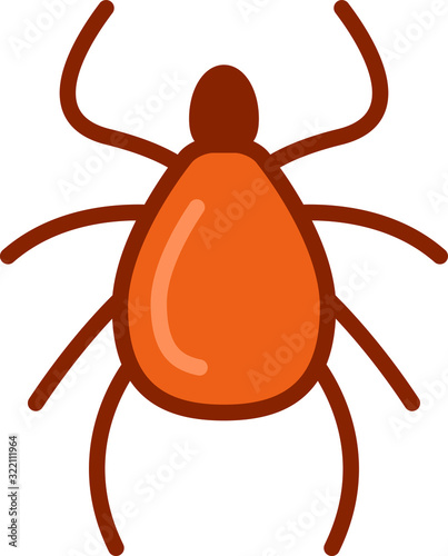 Tick icon insect icon, vector illustration