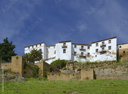 Ronda, Spain. Walls of the old town. Ronda is a city in the Spanish province of Malaga.