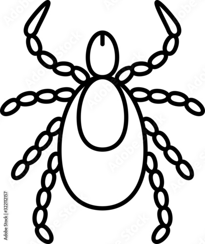Tick icon insect icon, vector illustration