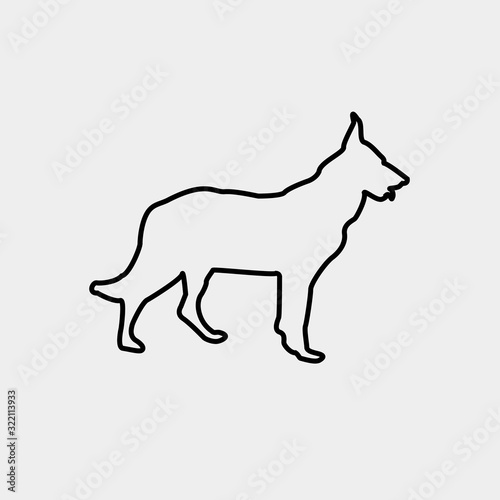 dog icon vector illustration and symbol for website and graphic design © LiveLove