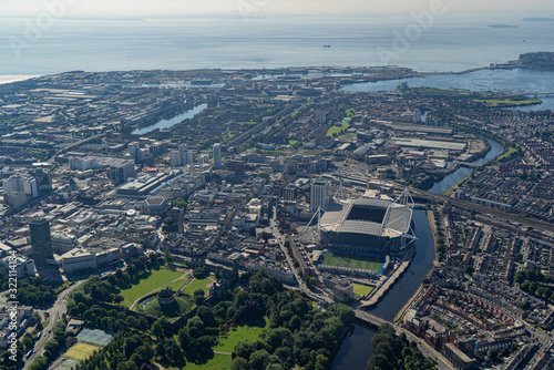 Aerial views of Cardiff City Centre
 photo