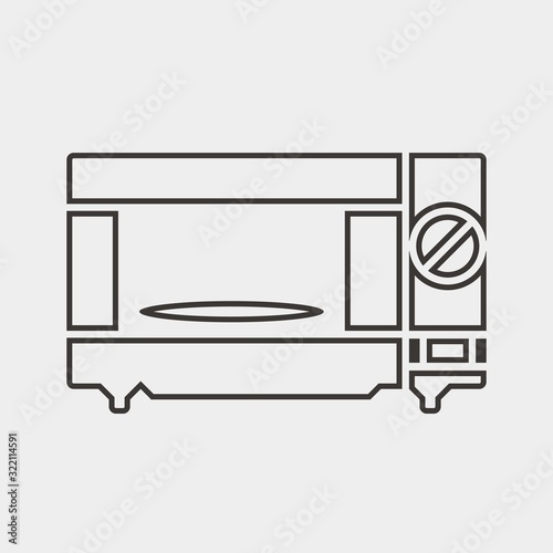 microwave icon vector illustration and symbol for website and graphic design