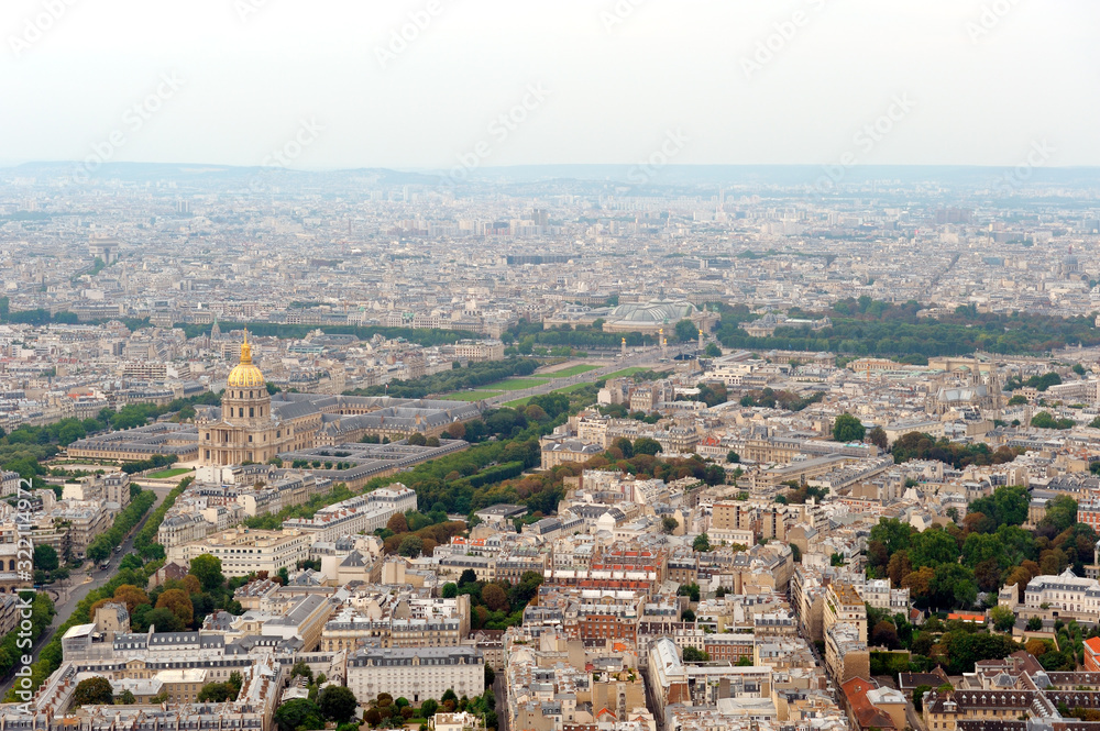 Aerial view of Paris 
