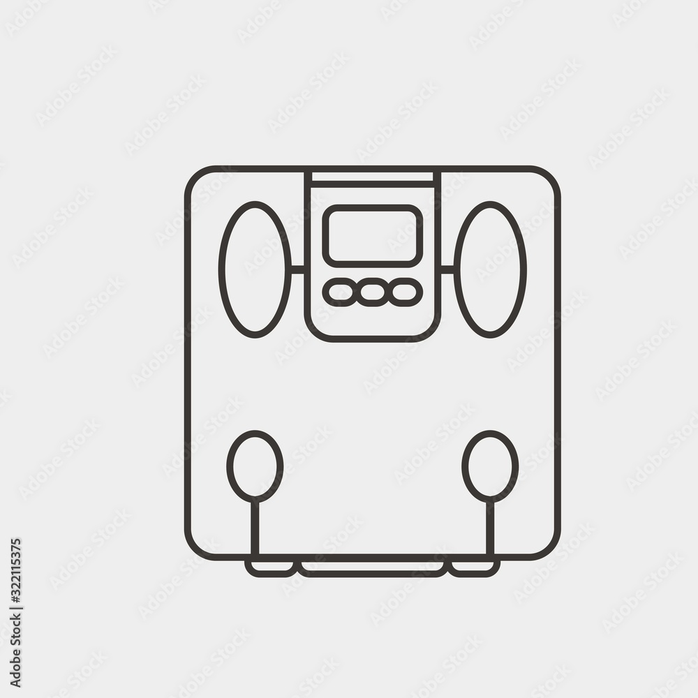 Fototapeta premium radio icon vector illustration and symbol for website and graphic design