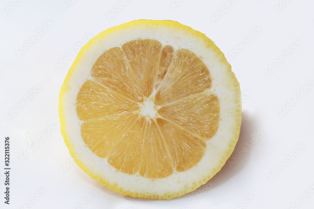 slice of lemon isolated on white background slice of lemon isolated on white background