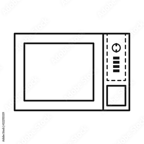Vector illustration of oven and convection symbol. Graphic of oven and microwave stock vector illustration.