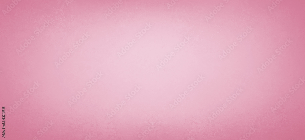 Pink background with old vintage texture borders and soft white center for valentines day backgrounds, pretty pastel color paper in simple blurred panoramic background - obrazy, fototapety, plakaty 