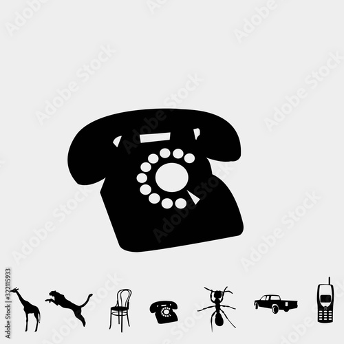 telephone icon vector illustration and symbol for website and graphic design