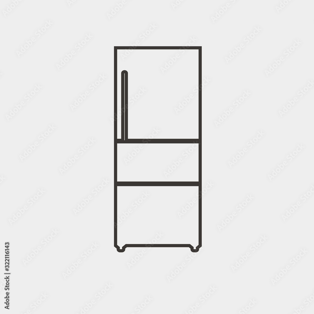 upright fridge icon vector illustration and symbol for website and graphic design upright fridge icon vector illustration and symbol for website and graphic design