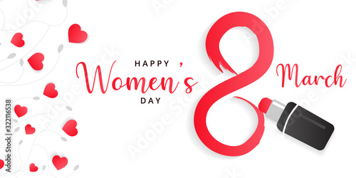 Happy women's day 8th march poster background