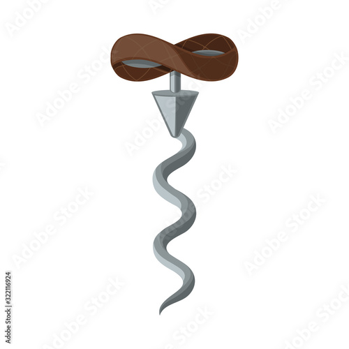 Isolated object of gimlet and screw icon. Web element of gimlet and metallic stock vector illustration.