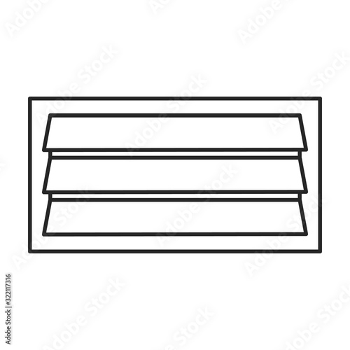 Ventilation grate vector icon.Outline,line vector icon isolated on white background ventilation grate.