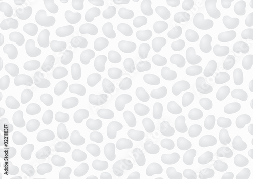 Abstract grayscale jelly bean pattern background template. Vector illustration.