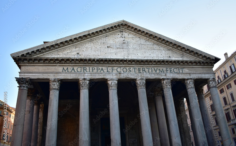 The Pantheon, former ancient roman temple used as a church. Rome, Italy.
