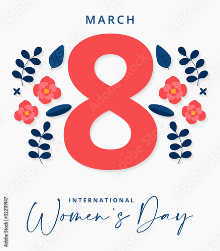 March 8. International women's day - Vector Illustration