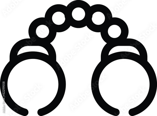 arrest icon, vector line illustration